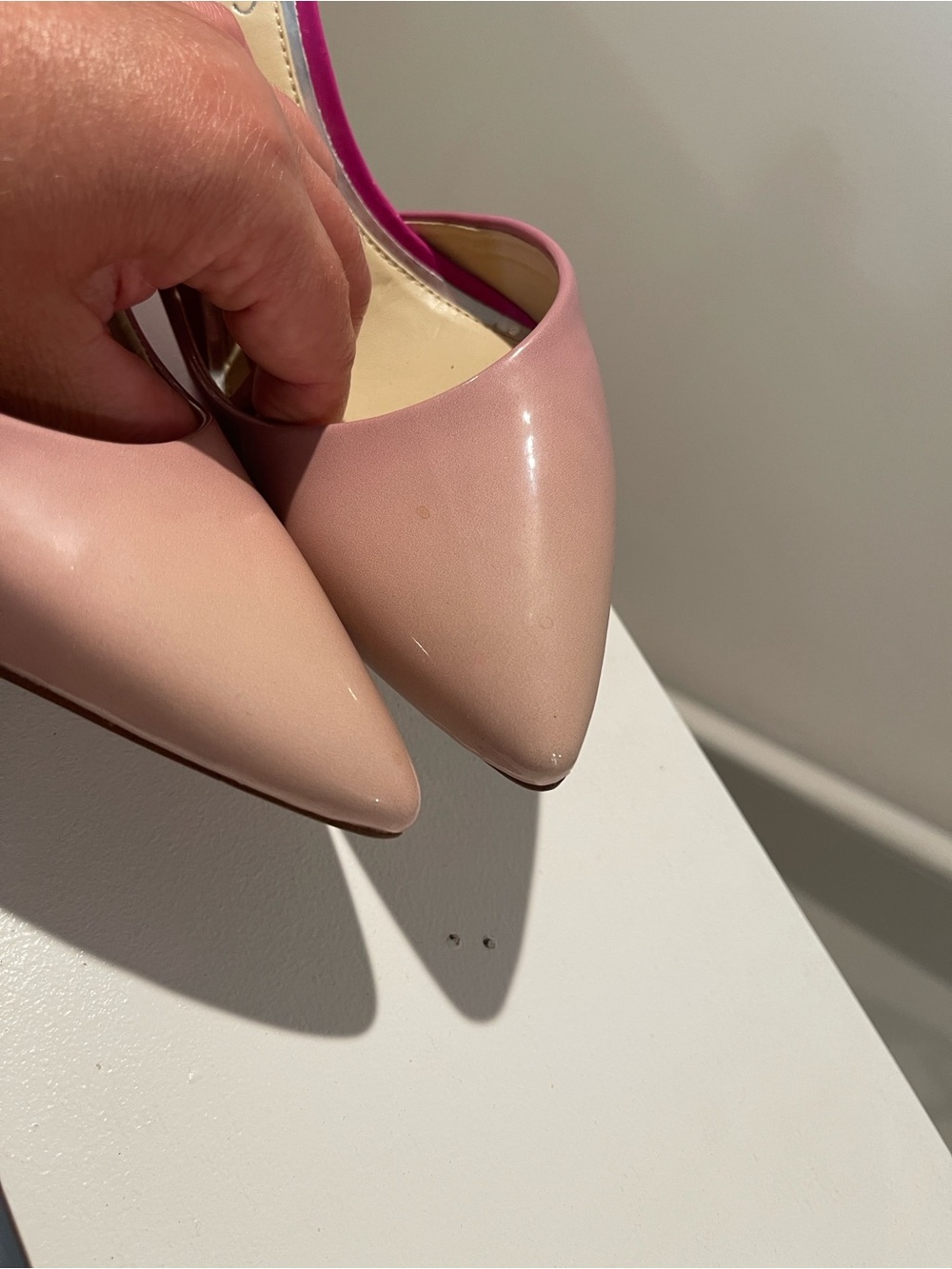 Jessica Simpson Pink Ombre Patent Pumps Heels Size 9.5 Barbiecore Y2K - Picture 12 of 12